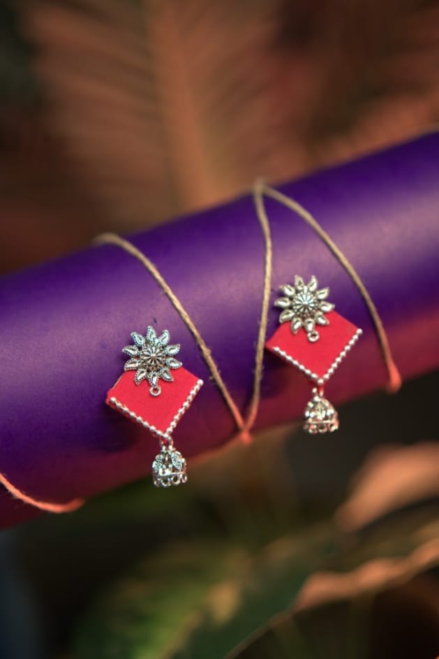 Maanira Pink Earring Handmade